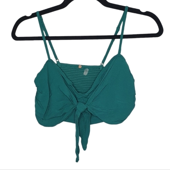 FREE PEOPLE one Palermo Top Emrald Green Women's Size XS - Picture 2 of 9